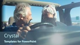  Presentation with senior couple - PPT layouts having front-view-of-a-senior background and a  colored foreground