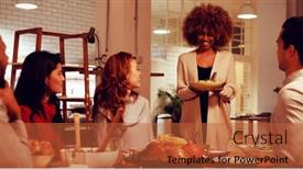  Presentation with thanksgiving dinner - Audience pleasing PPT layouts consisting of holding a plate of food backdrop and a red colored foreground