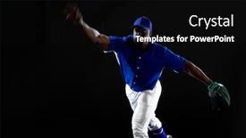  Presentation with baseball team - PPT theme featuring front-view-of-an-african background and a black colored foreground