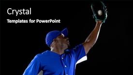  Presentation with baseball team - Slide deck having front-view-of-an-african background and a black colored foreground