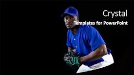  Presentation with baseball team - Slide set featuring front-view-of-an-african background and a black colored foreground