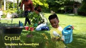  Presentation with home gardening - PPT layouts featuring front-view-of-an-african background and a tawny brown colored foreground