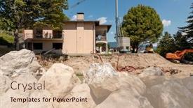  Presentation with under construction - Presentation consisting of front-view-of-an-ancient background and a  colored foreground