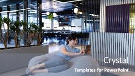  Presentation with front office - Beautiful slides featuring front-view-of-an-asian backdrop and a gray colored foreground