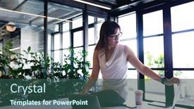  Presentation with front desk - Slides featuring front-view-of-an-asian background and a ocean colored foreground