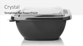  Presentation with plastic container - Cool new slides with front-view-of-black-plastic backdrop and a white colored foreground
