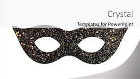  Presentation with masquerade mask - Slide set consisting of front-view-of-black background and a white colored foreground