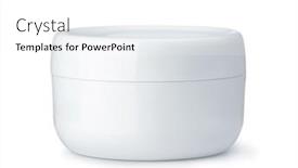  Presentation with cosmetic - Slide deck enhanced with front-view-of-blank-plastic background and a white colored foreground