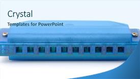  Presentation with harmonica - Slides consisting of front view of blue plastic background and a  colored foreground