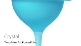  Presentation with funnel - Colorful slide deck enhanced with front-view-of-blue-plastic backdrop and a white colored foreground