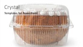  Presentation with cake bundt - Presentation design consisting of front-view-of-bundt-cake background and a white colored foreground