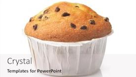  Presentation with chocolate chip - Beautiful slide set featuring front-view-of-chocolate-chip backdrop and a light gray colored foreground