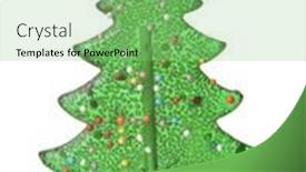  Presentation with lollipop - Beautiful theme featuring front-view-of-christmas-tree backdrop and a seafoam green colored foreground