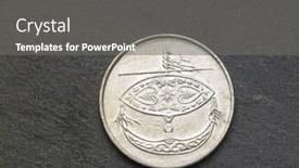  Presentation with slate - Amazing slides having front-view-of-coin backdrop and a gray colored foreground