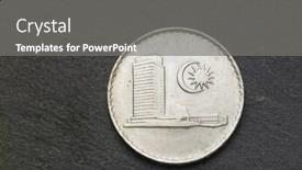  Presentation with slate - Theme featuring front-view-of-coin background and a gray colored foreground