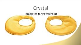  Presentation with collagen - Amazing PPT theme having front-view-of-collagen-golden backdrop and a white colored foreground