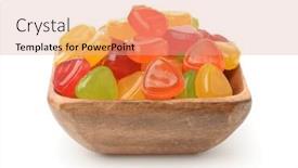  Presentation with fruit - Beautiful slide set featuring front-view-of-colorful-fruit backdrop and a coral colored foreground