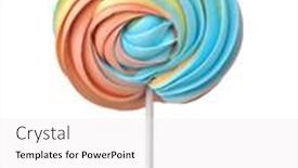  Presentation with lollipop - PPT layouts enhanced with front-view-of-colorful-meringue background and a white colored foreground