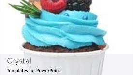  Presentation with cupcake - PPT theme enhanced with front-view-of-cupcake background and a white colored foreground