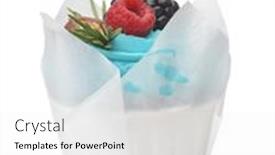  Presentation with parchment paper - Presentation featuring front-view-of-cupcake background and a white colored foreground