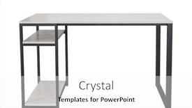  Presentation with front desk - Slides consisting of front-view-of-empty-modern background and a white colored foreground