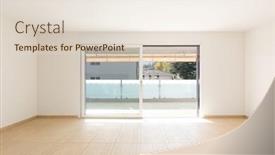  Presentation with room - Colorful presentation theme enhanced with terrazzo - front view of empty room backdrop and a lemonade colored foreground