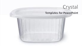  Presentation with food white - PPT theme consisting of front-view-of-empty-transparent background and a sky blue colored foreground