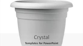  Presentation with plastic pollution in ocean - Presentation theme enhanced with front-view-of-gray-plastic background and a light gray colored foreground