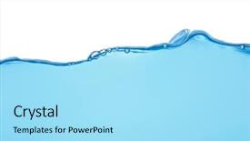  Presentation with water wave - Cool new PPT theme with front view of isolated water backdrop and a arctic colored foreground