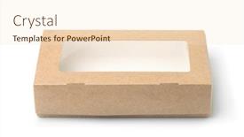  Presentation with box - PPT layouts featuring front-view-of-kraft-paper background and a lemonade colored foreground