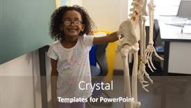  Presentation with school elementary - Colorful presentation design enhanced with front-view-of-little-happy backdrop and a violet colored foreground