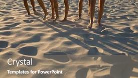  Presentation with group - PPT theme with front-view-of-low-section background and a  colored foreground