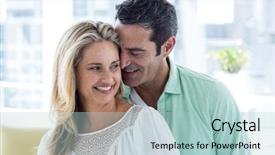  Presentation with romantic - Cool new slides with front-view-of-mid-adult backdrop and a light blue colored foreground