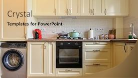  Presentation with minimalistic - Beautiful presentation design featuring front-view-of-modern-cream backdrop and a lemonade colored foreground