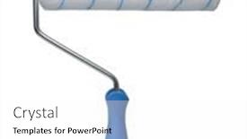  Presentation with paint roller - Theme with front-view-of-new-non background and a white colored foreground