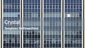  Presentation with front office - Slide set enhanced with front view of office building background and a gray colored foreground