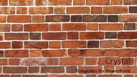  Presentation with old brick wall texture - Theme having front-view-of-old-dirty background and a red colored foreground