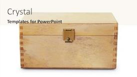  Presentation with box - Presentation theme having front-view-of-old-plywood background and a lemonade colored foreground