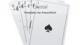 Presentation with spades - Colorful presentation theme enhanced with front-view-of-poker-royal backdrop and a white colored foreground