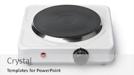  Presentation with electric - Presentation design featuring front-view-of-portable-single background and a light gray colored foreground