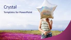  Presentation with star field - Amazing slide deck having front-view-of-preadolescent-girl backdrop and a sky blue colored foreground