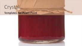  Presentation with jam - Slide set enhanced with front-view-of-raspberry-jam background and a coral colored foreground