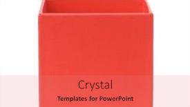  Presentation with gift - Beautiful theme featuring front-view-of-red-open backdrop and a coral colored foreground