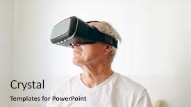  Presentation with patient centered home - Presentation theme consisting of front view of senior caucasian background and a lemonade colored foreground