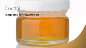  Presentation with honey - Amazing presentation theme having front-view-of-small-glass backdrop and a white colored foreground