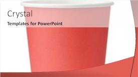  Presentation with coffee cup - Slide deck with front-view-of-small-red background and a white colored foreground