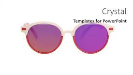  Presentation with red - Presentation theme with front-view-of-sunglasses background and a white colored foreground