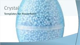  Presentation with container - Cool new slides with front-view-of-transparent-egg backdrop and a sky blue colored foreground