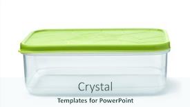  Presentation with plastic container - Presentation consisting of front-view-of-transparent-plastic background and a sky blue colored foreground