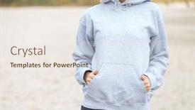  Presentation with design fashion - Audience pleasing presentation consisting of front-view-of-unrecognizable-woman backdrop and a sky blue colored foreground